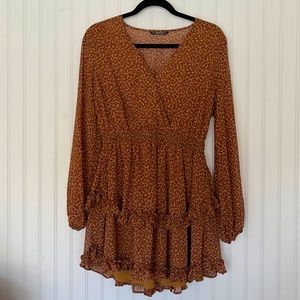 Floral Ruffled Mini Dress